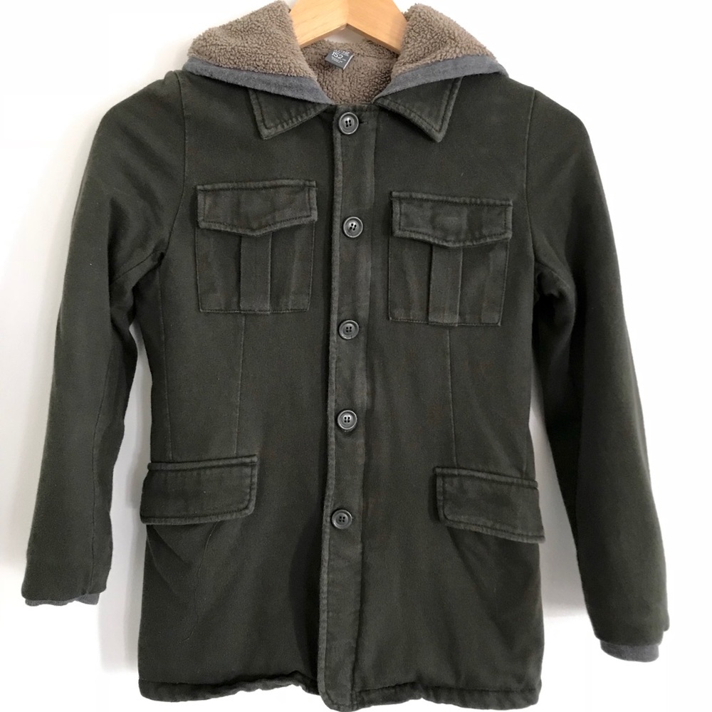 Zara boys zip up hooded jacket